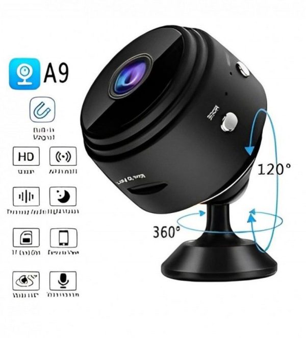 A9 Mini Wireless WiFi Camera – HD 1080p Night Vision, Motion Detection, Remote View