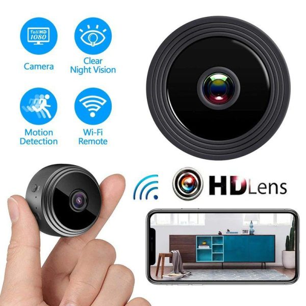 A9 Mini Wireless WiFi Camera – HD 1080p Night Vision, Motion Detection, Remote View