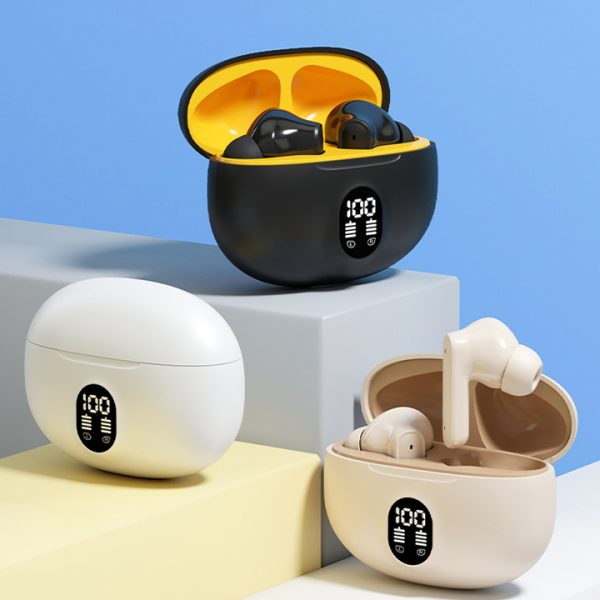 895B Wireless Bluetooth Earbuds – LED Display, Mic & Fast Charging