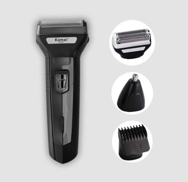 Kemei KM-6330 – 3-in-1 Rechargeable Grooming Kit for Hair, Beard & Shaving