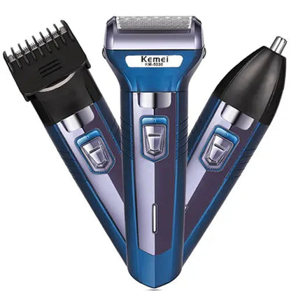 Kemei KM-6330 – 3-in-1 Rechargeable Grooming Kit for Hair, Beard & Shaving