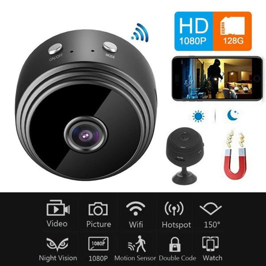 A9 Mini Wireless WiFi Camera – HD 1080p Night Vision, Motion Detection, Remote View