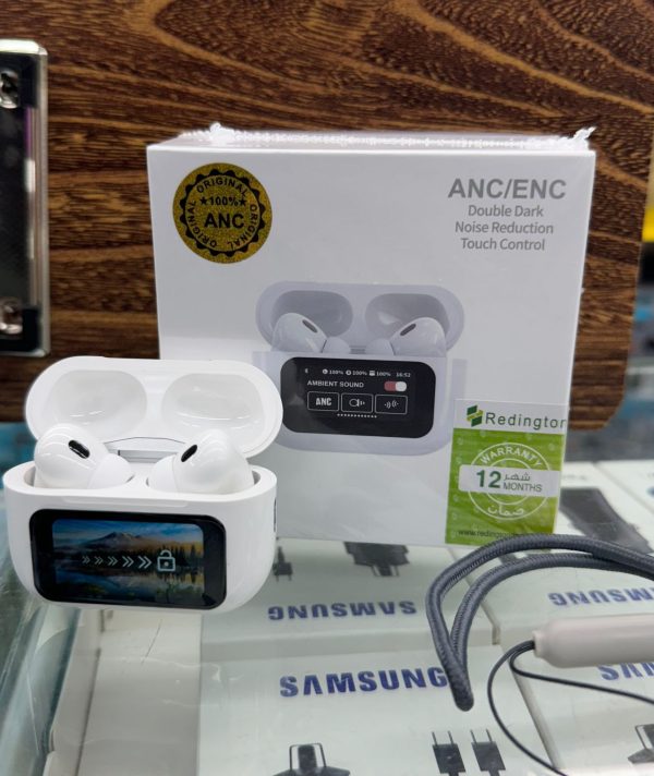 A9 Pro Wireless Earbuds – ANC + ENC, Touch Control, Digital Display, Best Quality Sound