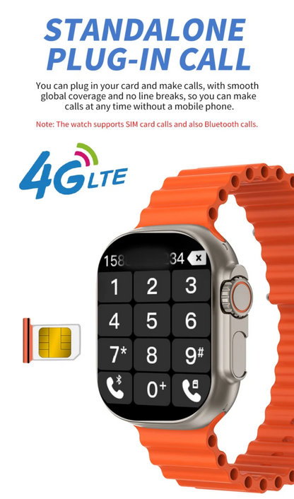 🔥 BW10 Pro 4G Smartwatch – Ultra Series | HD Display, Anti-Spy Camera, 4G SIM & Bluetooth Calling