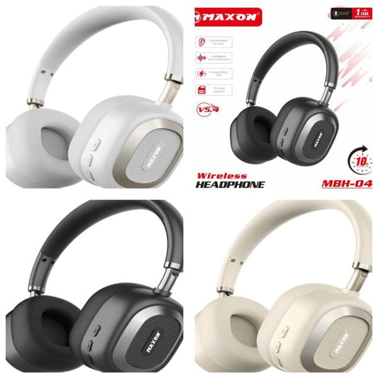🎧 MBH-04 Wireless Headphones – Bluetooth 5.4 | 10hr Playtime | TF Card + Type-C Charging | Deep Bass Sound